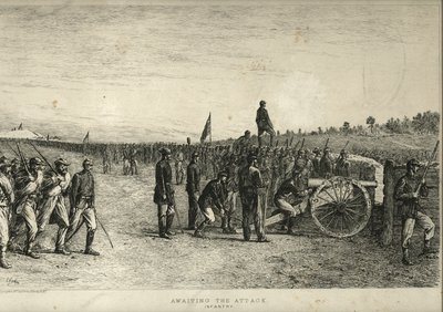 等待攻击。步兵。 作者 Edwin Austin Forbes